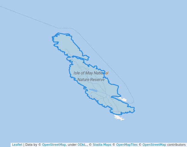 walking in Isle of May National Nature Reserve map in Crail