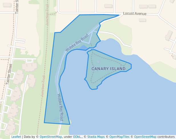 walking in Wolske Bay Park map in Menomonie