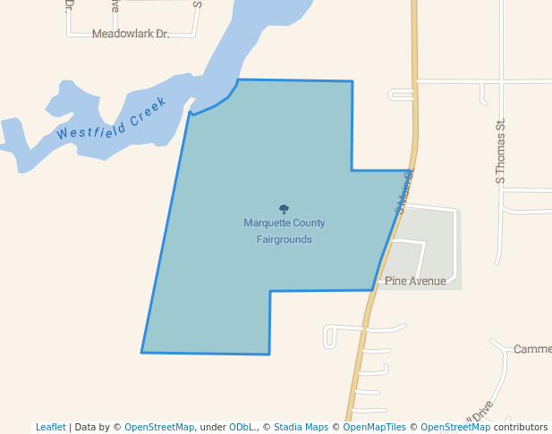 walking in Marquette County Fairgrounds map in Westfield