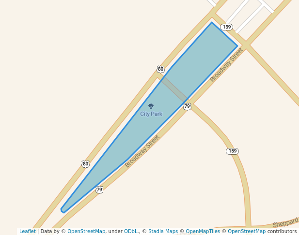 walking in City Park map in Minden