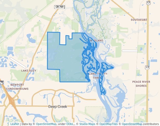 walking in Lower Peace River Corridor map in Arcadia