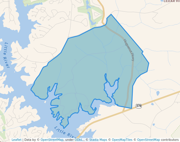 walking in Baker Creek State Park map in McCormick