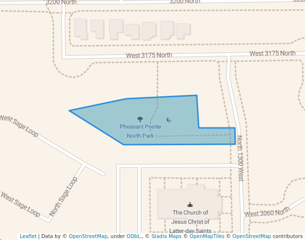 walking in Pheasant Pointe North Park map in Lehi