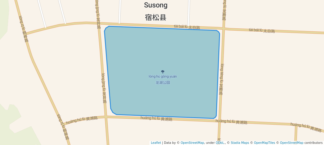 walking in 龙湖公园 map in An Qing Shi