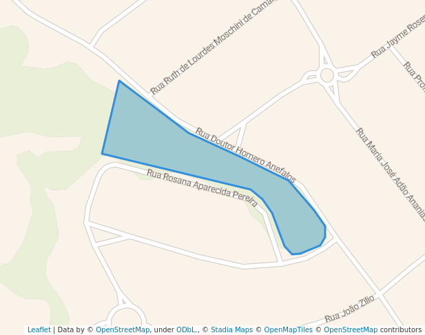 walking in Sistema de Lazer "Lourdes Pizzinatto" map in Piracicaba