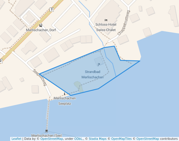walking in Strandbad Merlischachen map in Merlischachen