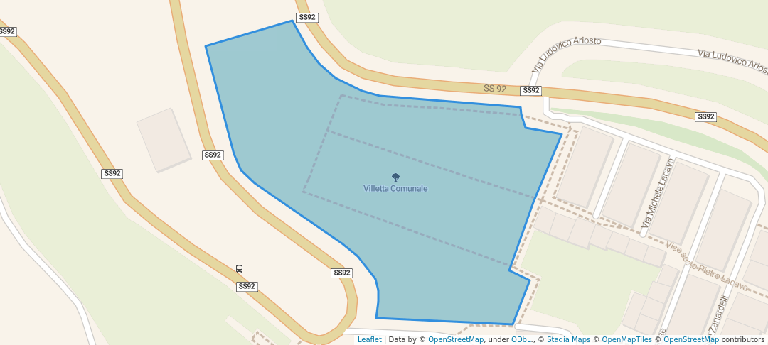 walking in Villetta Comunale map in Corleto Perticara