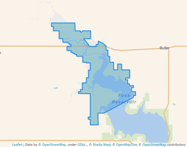 walking in Washita National Wildlife Refuge map in Butler