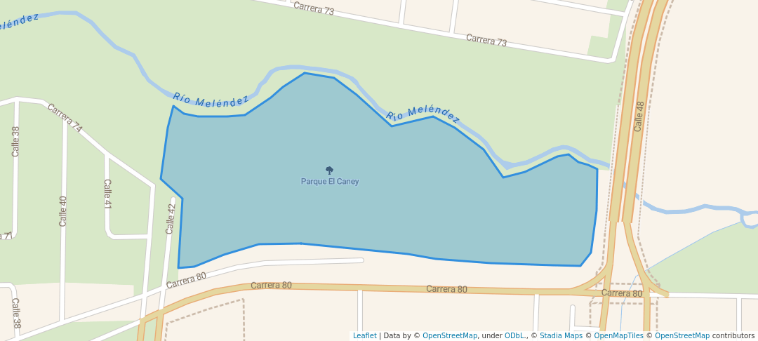 walking in Parque El Caney map in Cali