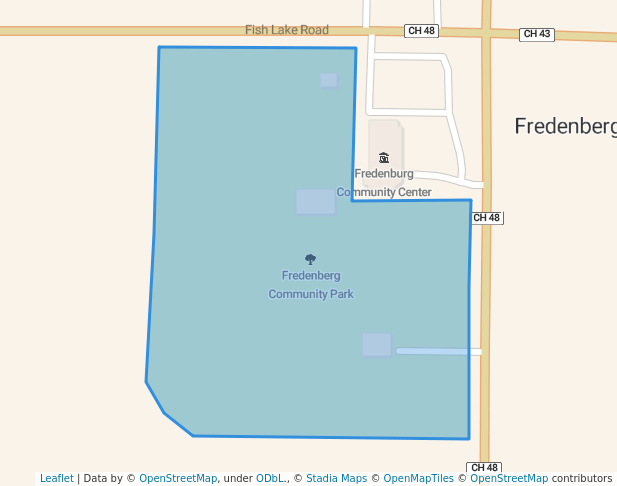 walking in Fredenberg Community Park map in Duluth