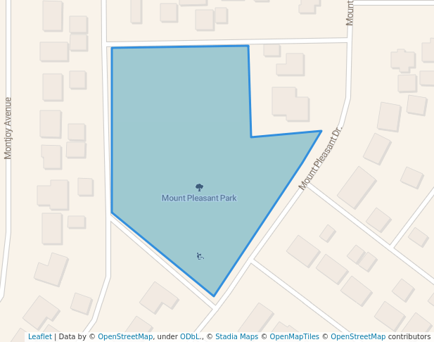 walking in Mount Pleasant Park map in Camrose