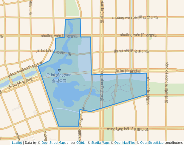 walking in 金湖公园 map in Bao Ding Shi