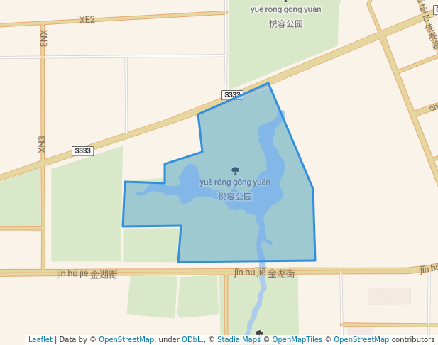 walking in 悦容公园 map in Bao Ding Shi