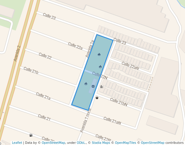 walking in Parque Tasajeros map in Cúcuta