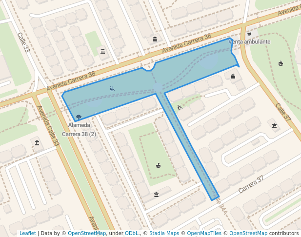 walking in Alameda Carrera 38 (2) map in Soacha