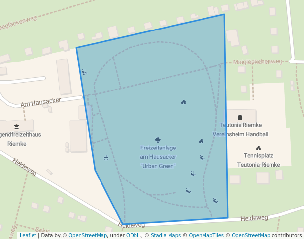 walking in Urban Green map in Bochum