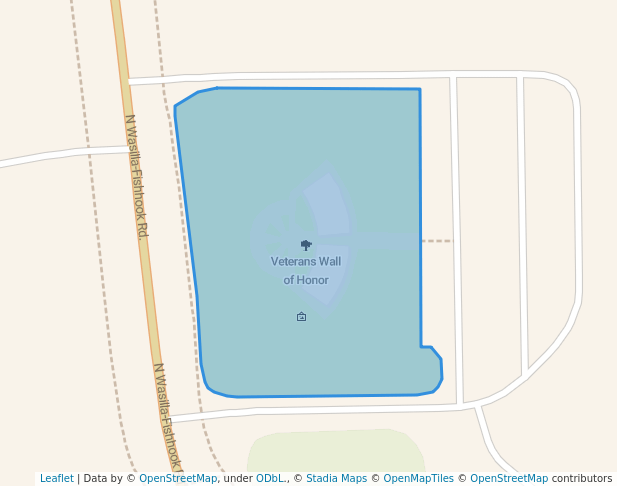 walking in Veterans Wall of Honor map in Wasilla