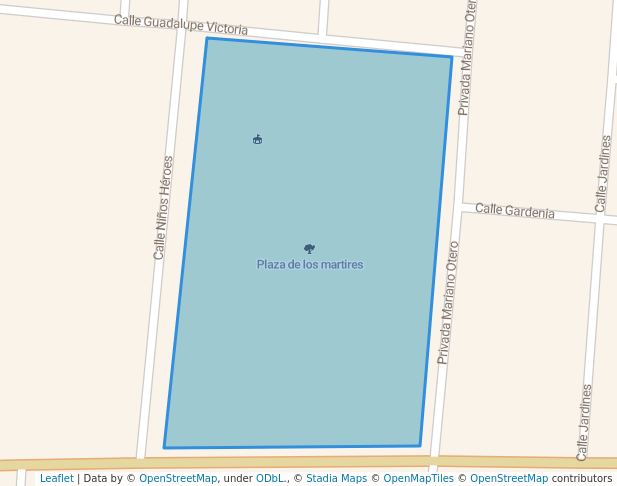 walking in Plaza de los martires map in Chimalhuacán