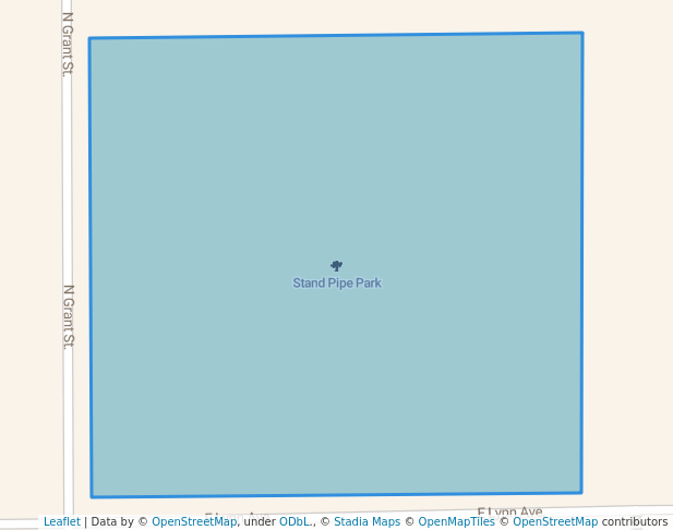 walking in Stand Pipe Park map in Canton