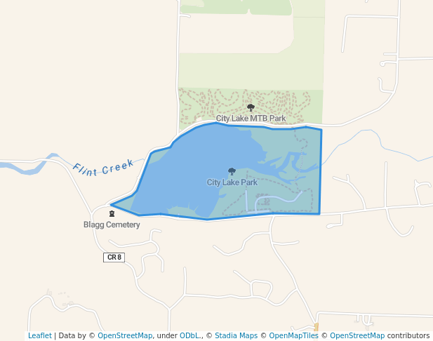 walking in City Lake Park map in Siloam Springs