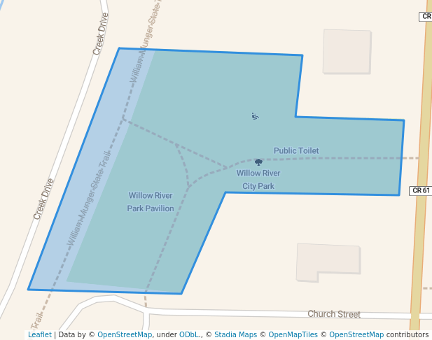 walking in Willow River City Park map in Willow River