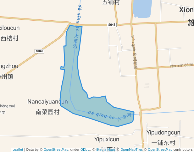 walking in 清河公园 map in Bao Ding Shi