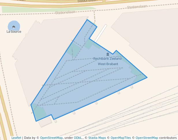 walking in Spoorpark map in Breda