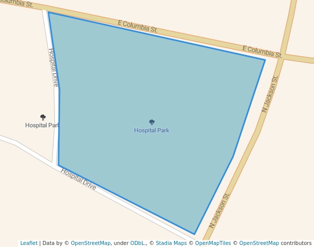 Hospital Park in Magnolia | Map and Routes