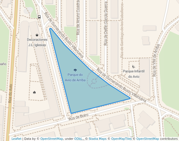 walking in Parque do Avío de Arriba map in Santiago de Compostela