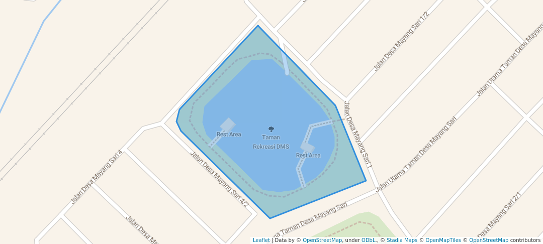 walking in Taman Rekreasi DMS map in Nilai