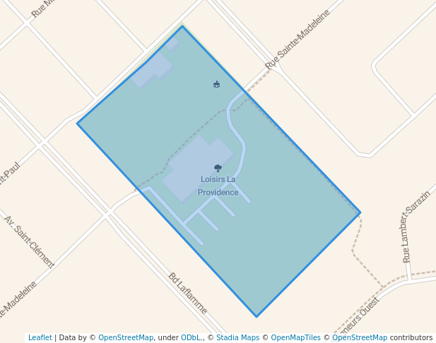 walking in Loisirs La Providence map in Saint-Hyacinthe