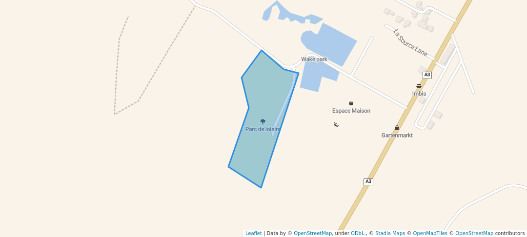 walking in Parc de loisirs map in Gros Cailloux