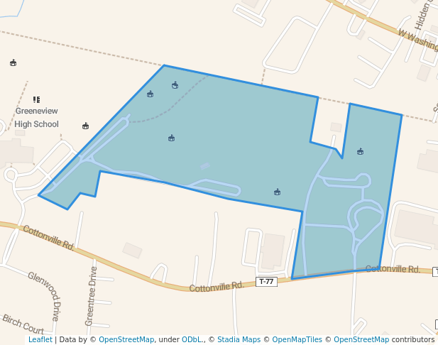 walking in Seaman Park map in Jamestown