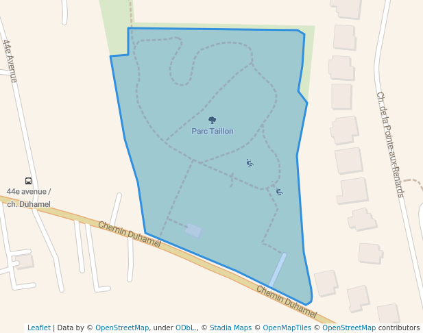 walking in Parc Taillon map in Pincourt