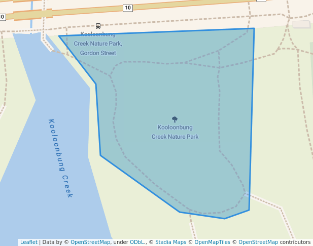 walking in Kooloonbung Creek Nature Park map in Port Macquarie