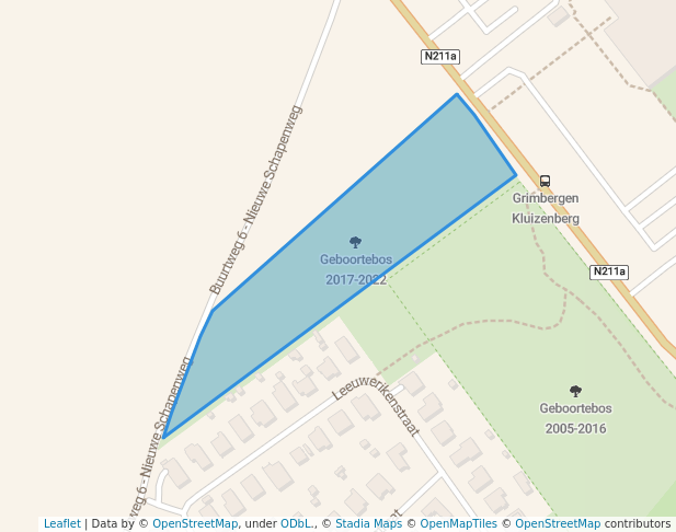 walking in Geboortebos 2017-2022 map in Grimbergen