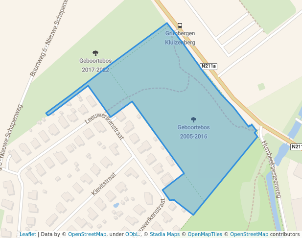 Geboortebos 2005-2016