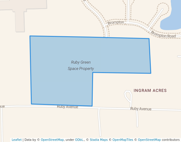 walking in Ruby Green Space Property map in Rochester Hills