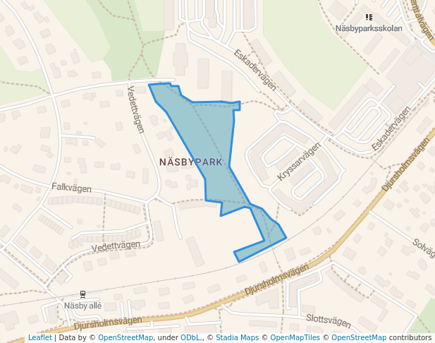 walking in Centralparken map in Täby