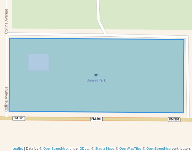 walking in Sunset Park map in Levelland