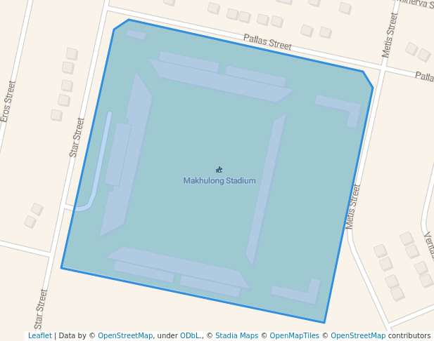 walking in Stadium map in Tembisa