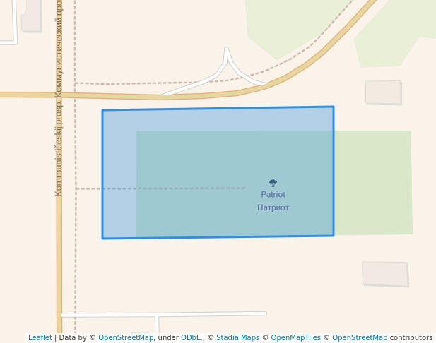 walking in Патриот map in Lesnoy