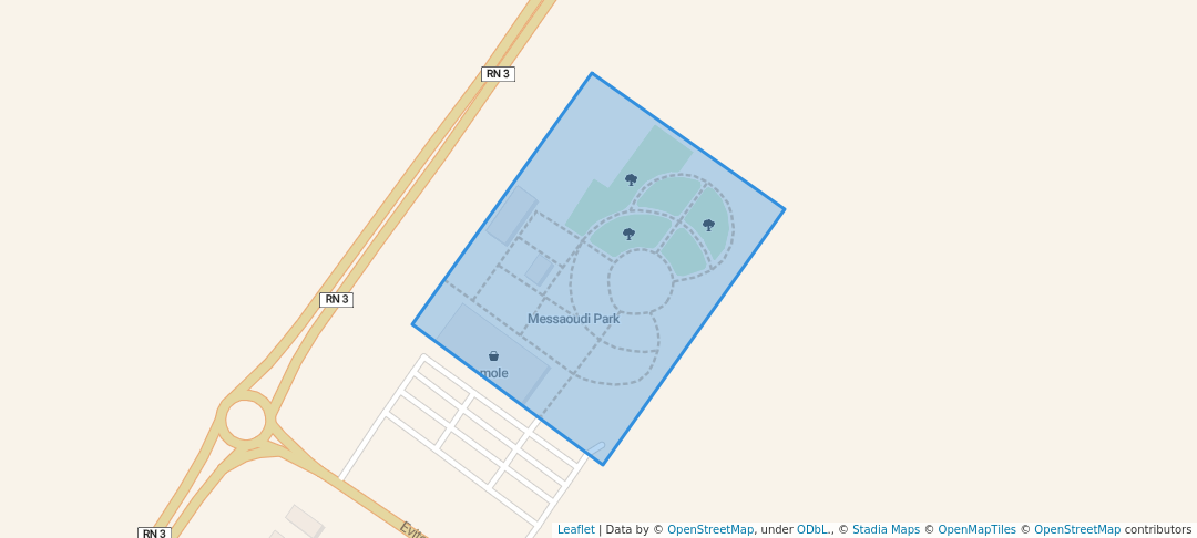 walking in parc de loisir map in Nezla