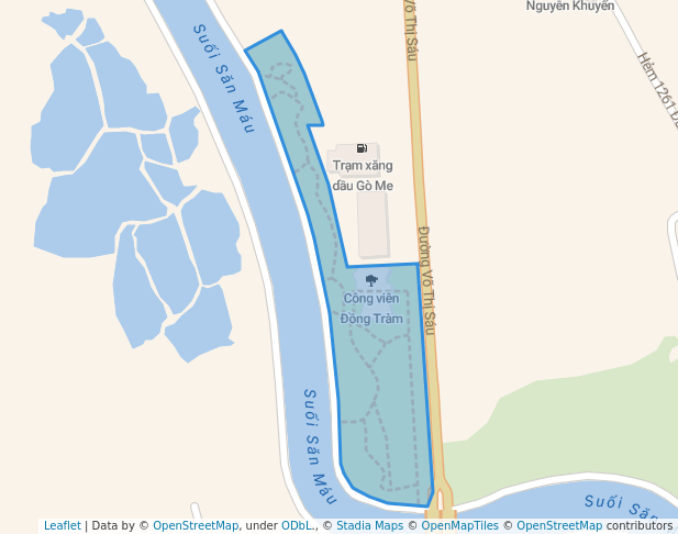 walking in Công viên Đồng Tràm map in thành phố Biên Hòa