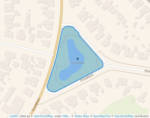 walking in Kroonpark map in Driebergen-Rijsenburg