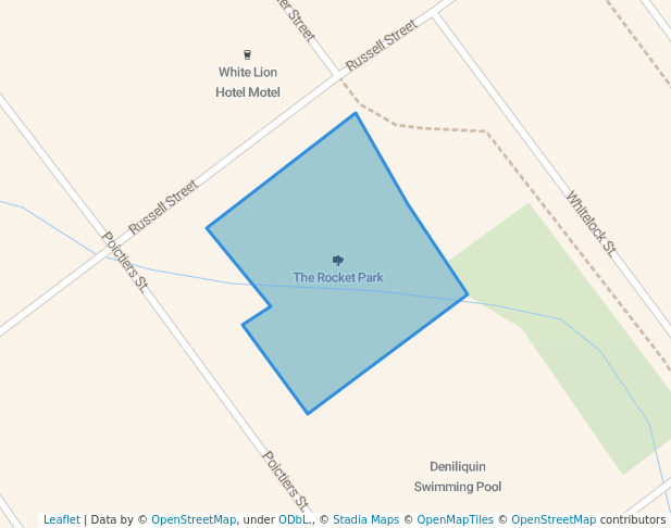 walking in The Rocket Park map in Deniliquin