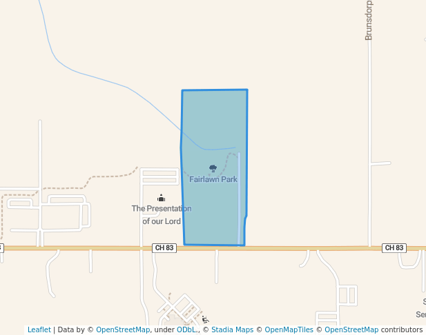walking in Fairlawn Park map in Fairlawn