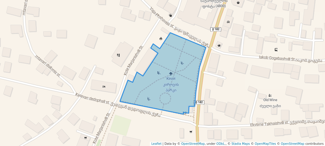 walking in Kirovi map in Kvareli
