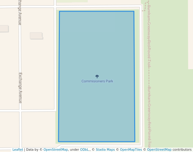 walking in Commisioners Park map in Calumet City