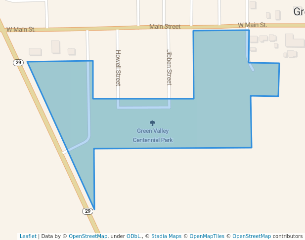 walking in Green Valley Centennial Park map in Green Valley